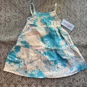 NWT CAT & JACK Spaghetti Strap Tye Dye Sun Dress & Bloomers - 18 Months